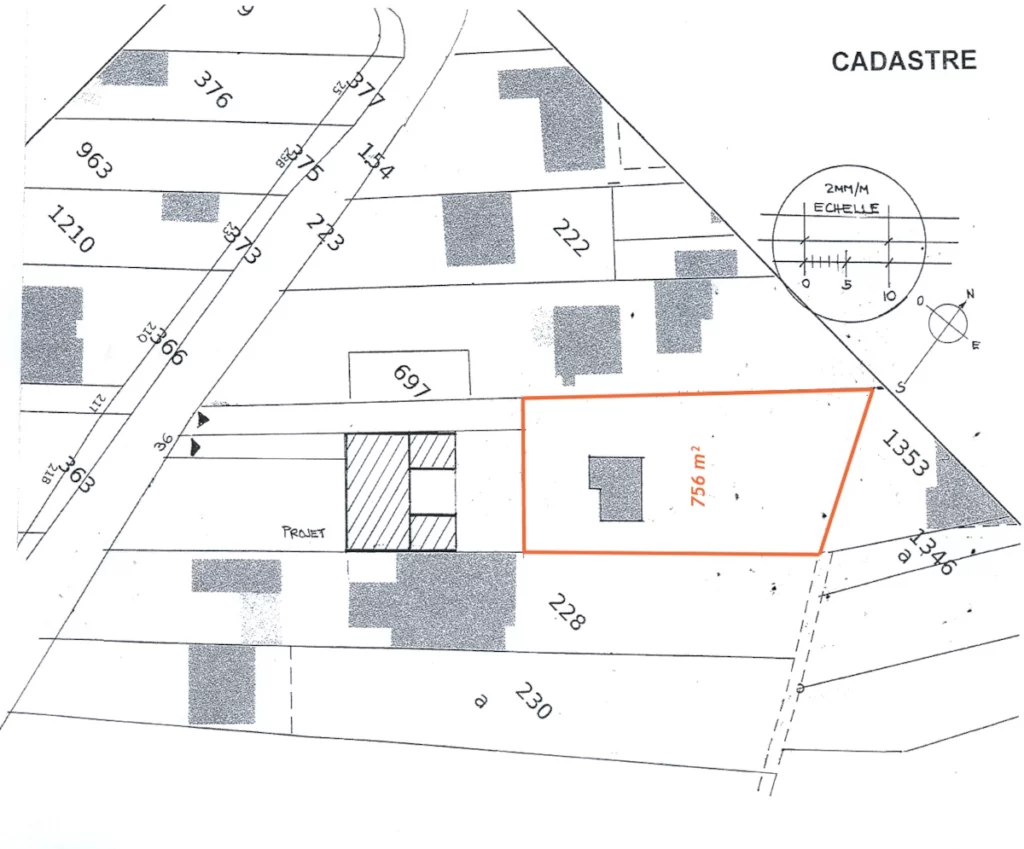 Terrain valorisé après division parcellaire et création d'un nouveau lot constructible