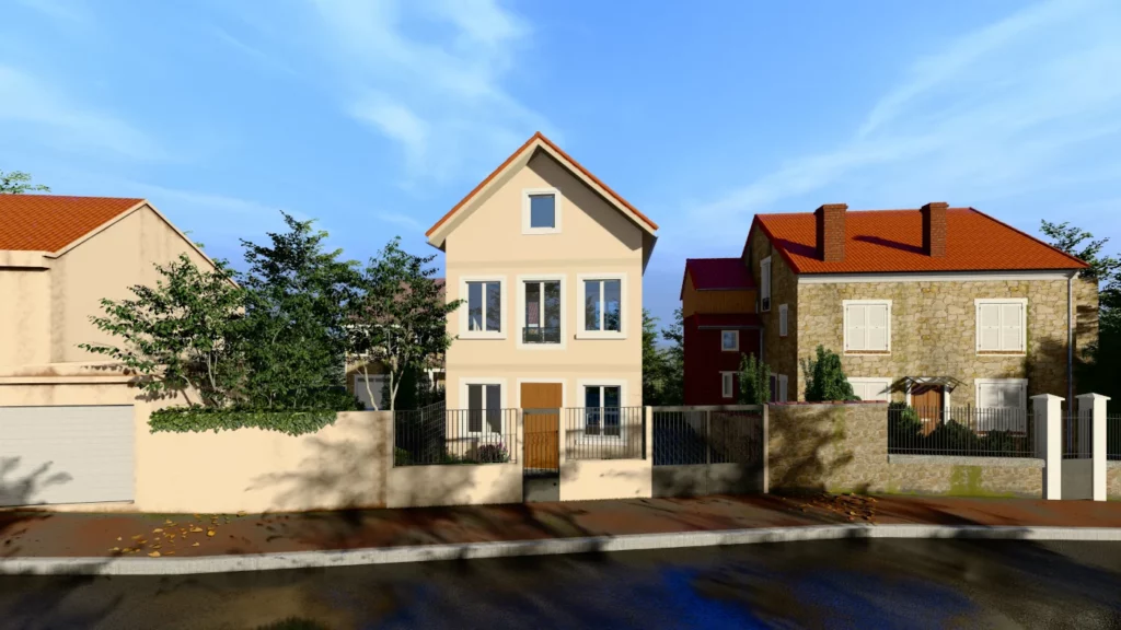 Projet de construction immobilière après division parcellaire en région parisienne